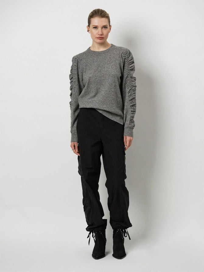 Dante 6 PARDON trui-47% wol, 38% viscose, 10% polyamide, 5% kasjmier-DAMES TRUIEN & VESTEN-Grijs