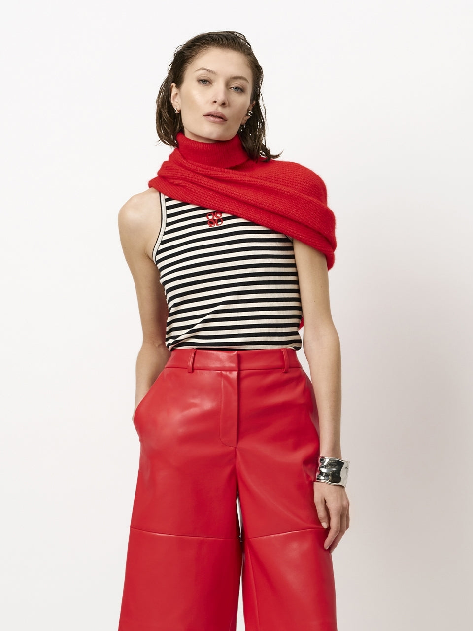 Dante 6 Relaxed Top – Blauw-95% katoen, 5% elasthaan-DAMES TOPS & BLOUSES-Blauw