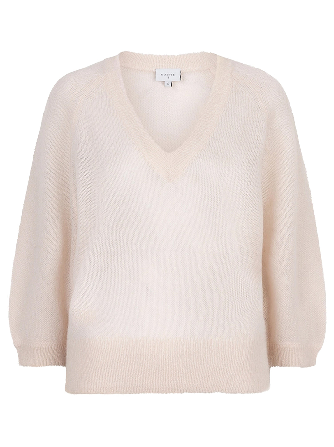 Dante 6 Rhoda alpaca/wolmix trui met V-hals-41% alpaka wol, 37% polyamide, 22% wol-DAMES TRUIEN & VESTEN-Roze