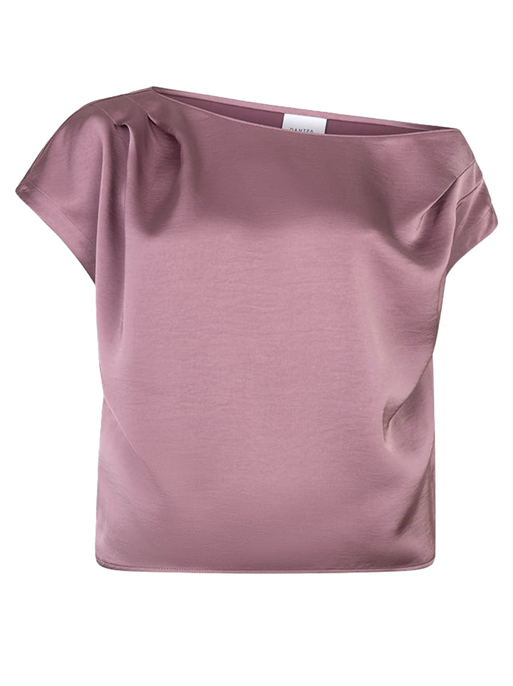 Dante 6 Roam satijnen drapey crop top – Paars-100% polyester-DAMES TOPS & BLOUSES-Paars