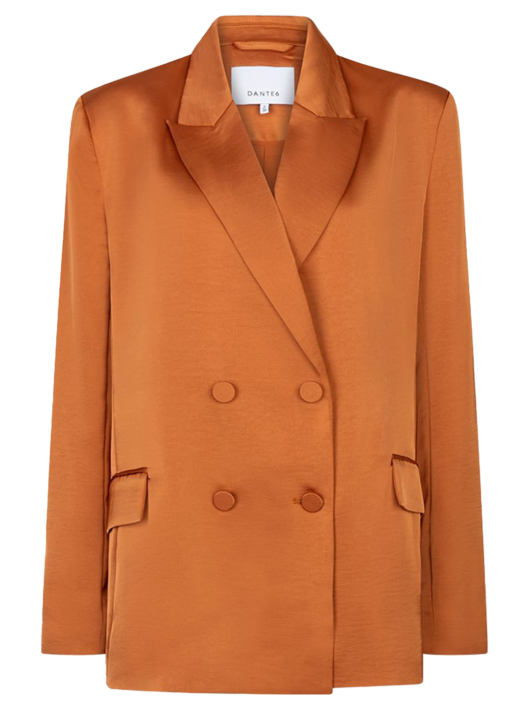 Dante 6 Sevigny double-breasted satijnen blazer-100% polyester-DAMES BLAZERS & JASJES-Oranje