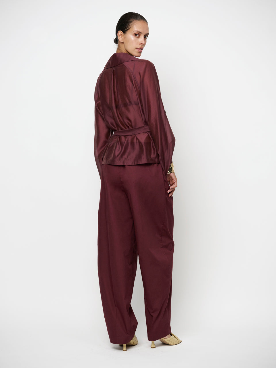 Dante 6 Svea korte trench-style blazer – Rood-85% tencel, 15% polyester-DAMES BLAZERS & JASJES-Rood