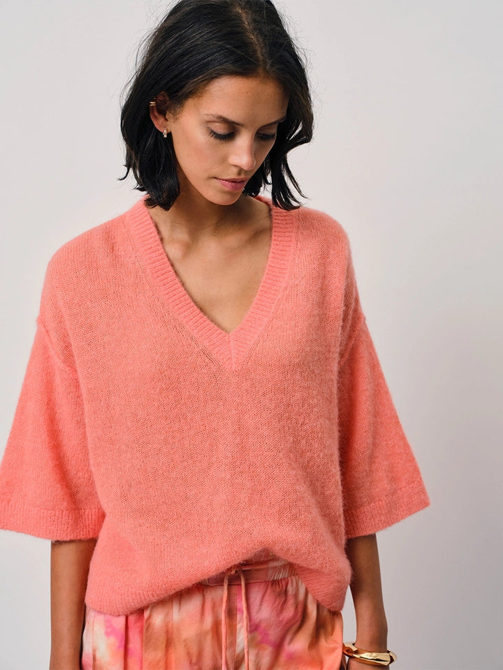 Dante 6 Tayla Trui – Oranje-41% polyamide, 38% alpaca wol, 21% wol-DAMES TRUIEN & VESTEN-Oranje