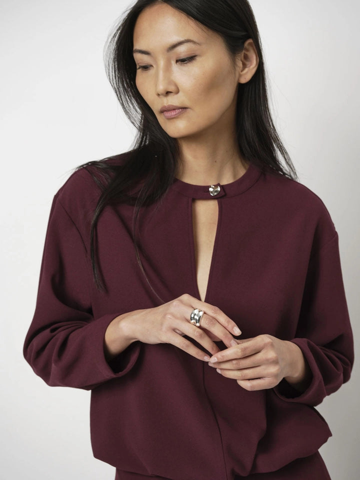 Dante 6 THORN top-100% recycled polyester-DAMES TOPS & BLOUSES-Bordeaux