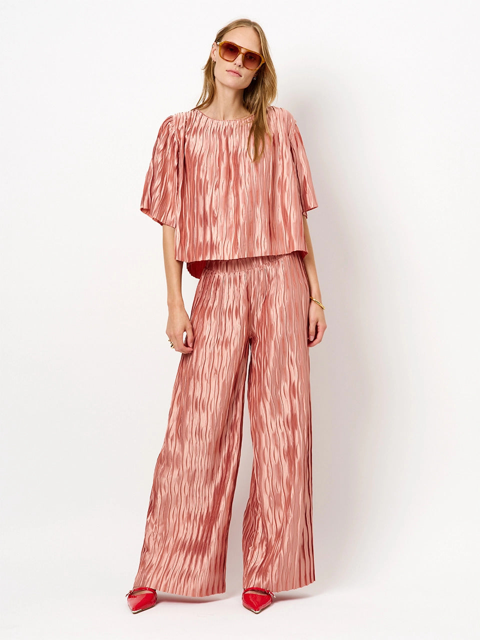 Dante 6 Yoko Blouse – Rose-100% polyester-DAMES TOPS & BLOUSES-Roze