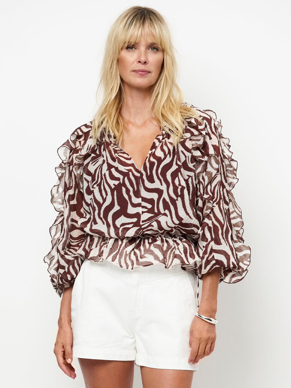 Dante 6 Zaliyah Blouse – Bruin-100% polyester-DAMES TOPS & BLOUSES-Bruin
