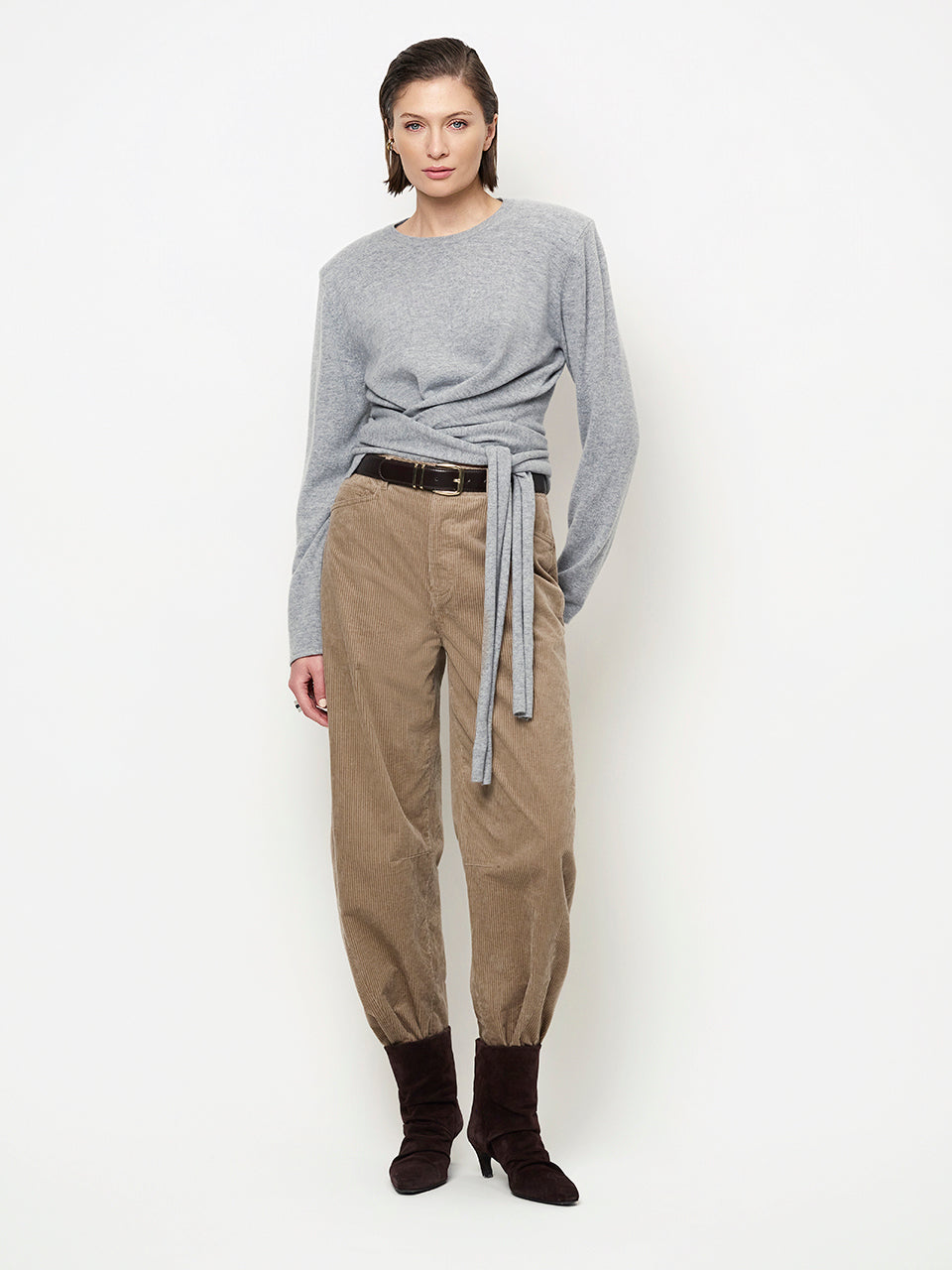 Dante6 Benyo Wikkeltop – Grijs-100% merino wol-DAMES TRUIEN & VESTEN-Grijs
