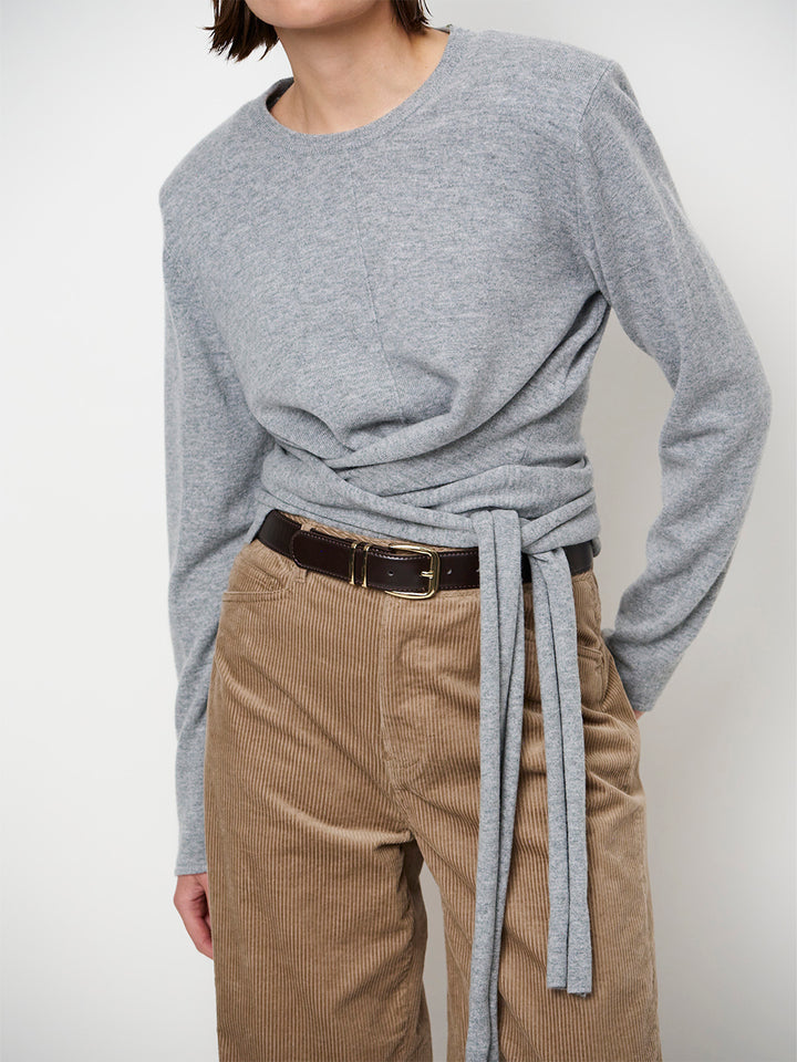 Dante6 Benyo Wikkeltop – Grijs-100% merino wol-DAMES TRUIEN & VESTEN-Grijs