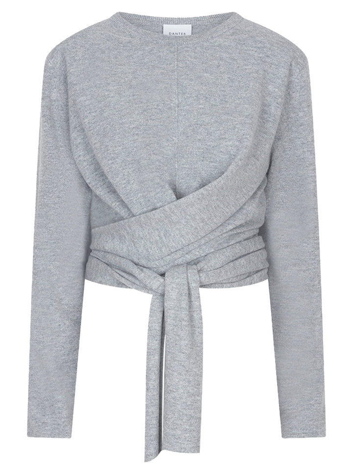 Dante6 Benyo Wikkeltop – Grijs-100% merino wol-DAMES TRUIEN & VESTEN-Grijs