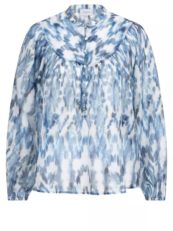 DANTE6 BIARRITZ blouse-80% katoen, 20% zijde-DAMES TOPS & BLOUSES-Blauw