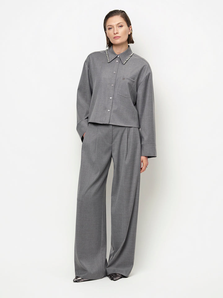 Dante6 Biaxa Pantalon – Grijs-80% polyester, 18% viscose, 2% elastaan-DAMES BROEKEN-Grijs