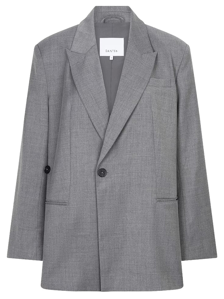 Dante6 Bolton Wikkelblazer – Grijs-80% polyester, 18% viscose, 2% elastaan-DAMES BLAZERS & JASJES-Grijs