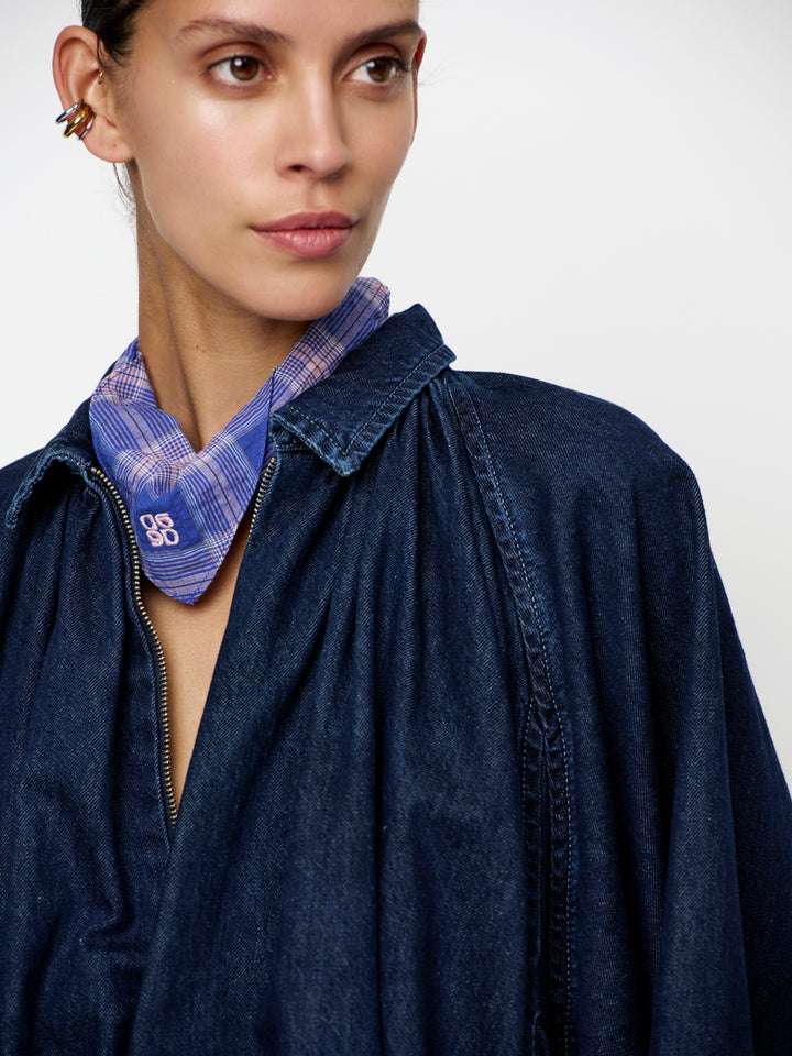 Dante6 Cassi Balloon Denim Jacket – Blauw-100% katoen-DAMES BLAZERS & JASJES-Blauw