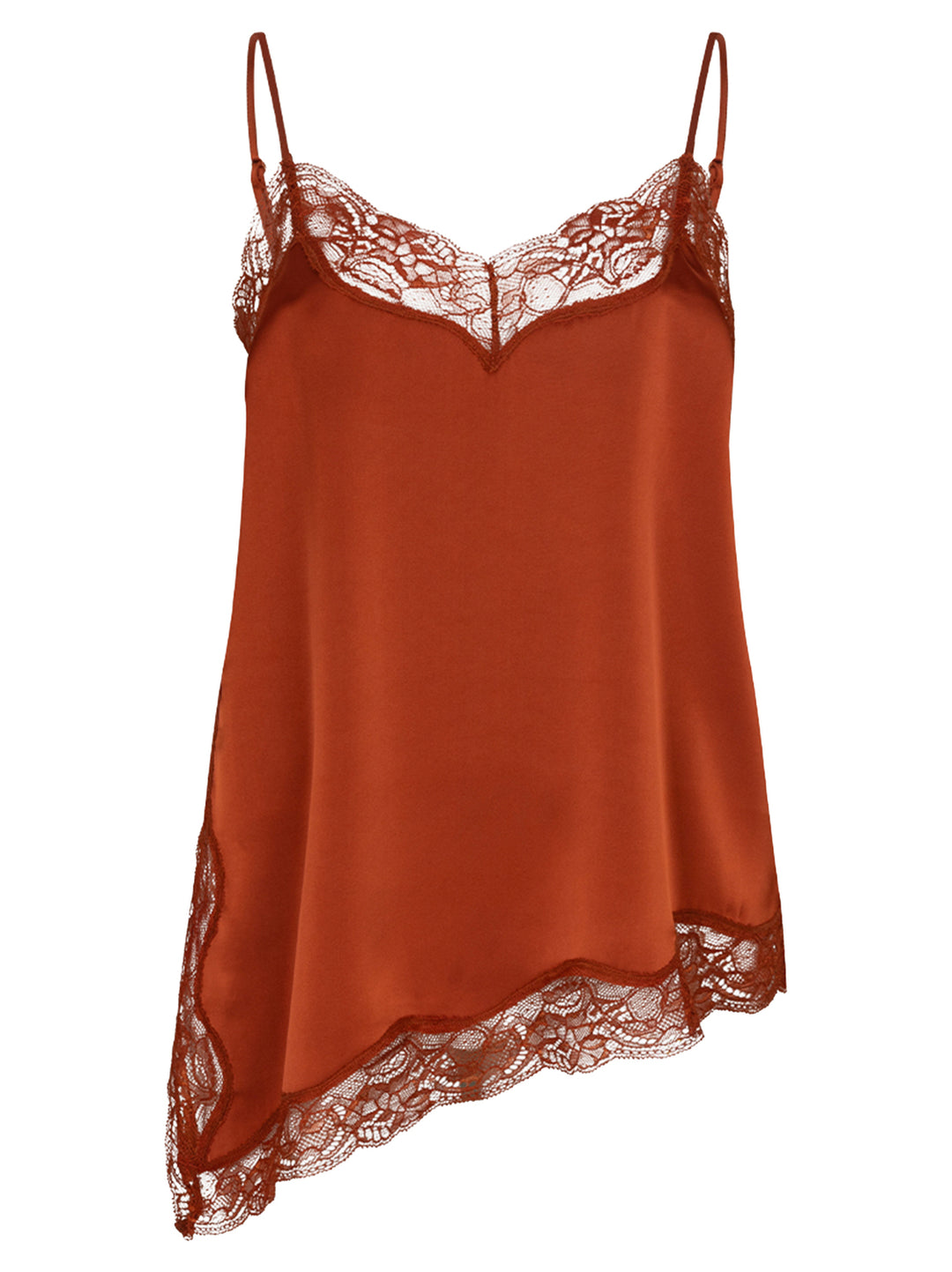 Dante6 Dawna Satijnen Camitop – Oranje-100% gerecycled polyester-DAMES TOPS & BLOUSES-Oranje