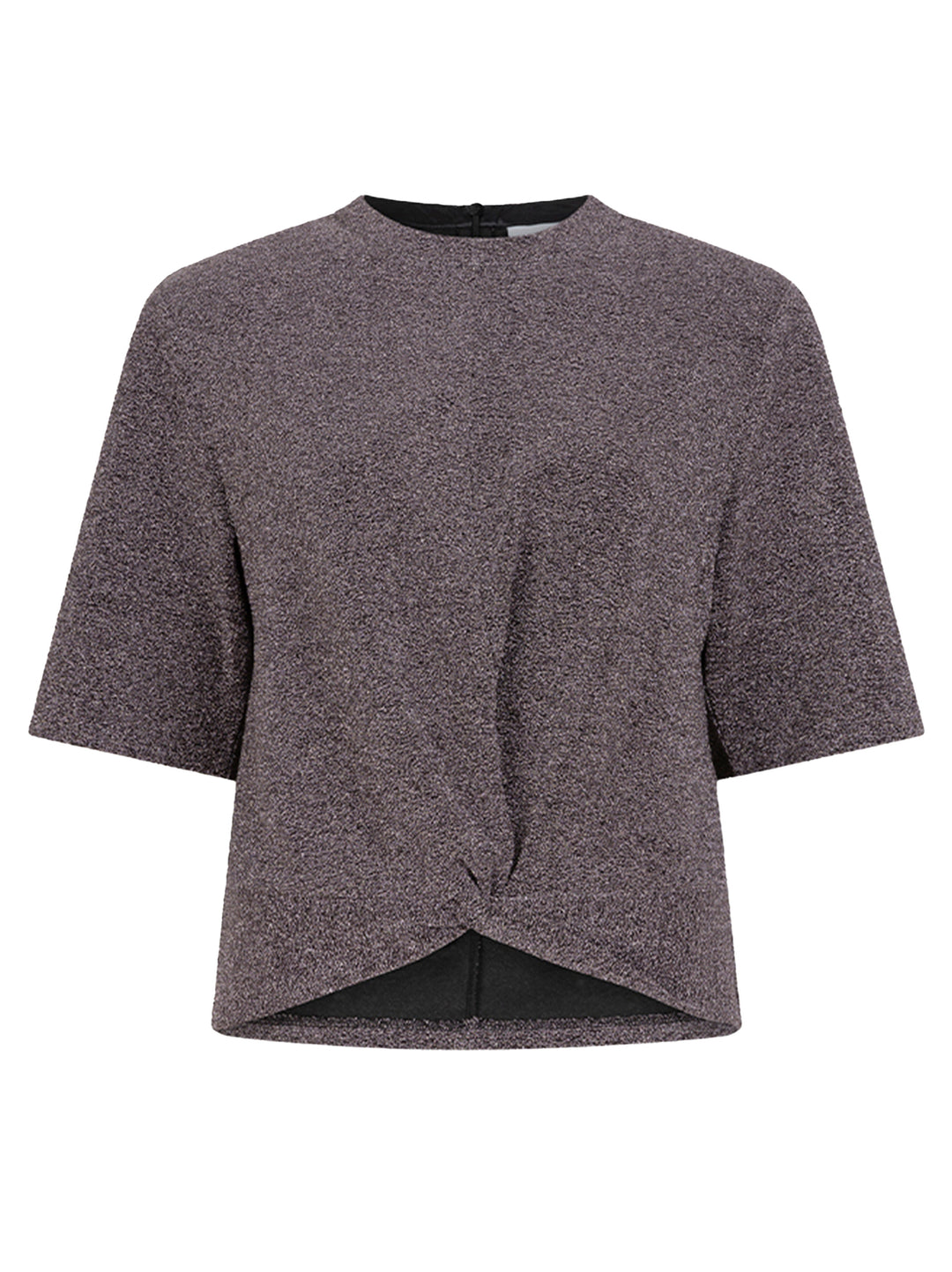 Dante6-Fantina top van luxe lurex jersey-68% polyamide, 27% polyester, 5% elastaan-DAMES TOPS & BLOUSES-Paars