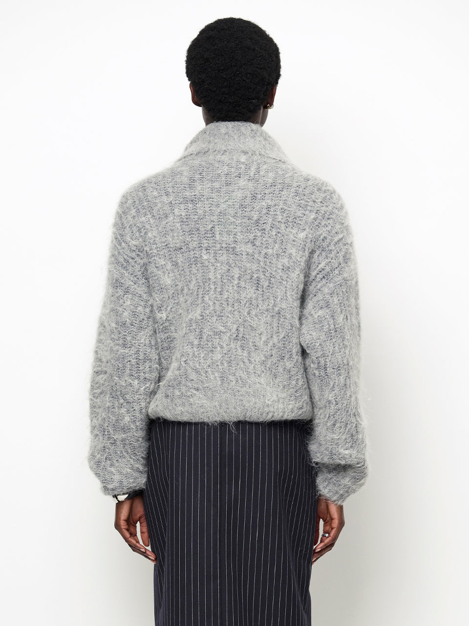 Dante6 Gebreide Trui Emyla – Grijs-50% alpaca wol, 35% polyamide, 15% merino wol-DAMES TRUIEN & VESTEN-Grijs