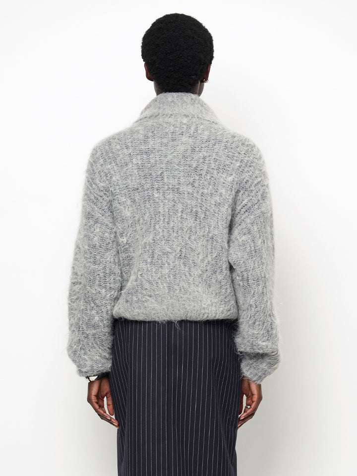 Dante6 Gebreide Trui Emyla – Grijs-50% alpaca wol, 35% polyamide, 15% merino wol-DAMES TRUIEN & VESTEN-Grijs
