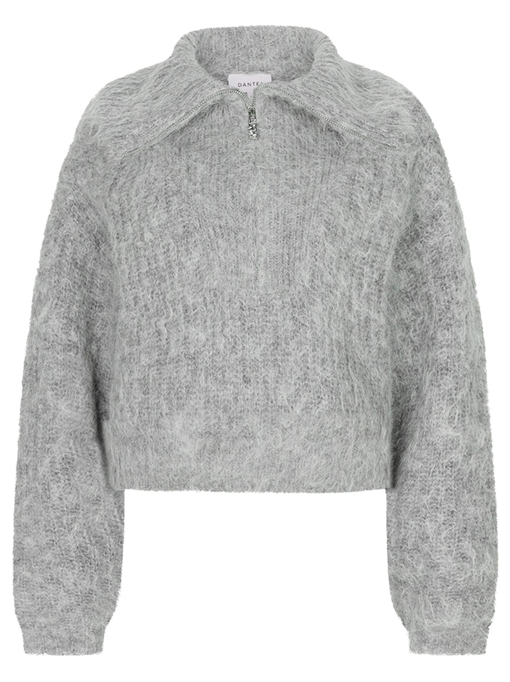 Dante6 Gebreide Trui Emyla – Grijs-50% alpaca wol, 35% polyamide, 15% merino wol-DAMES TRUIEN & VESTEN-Grijs