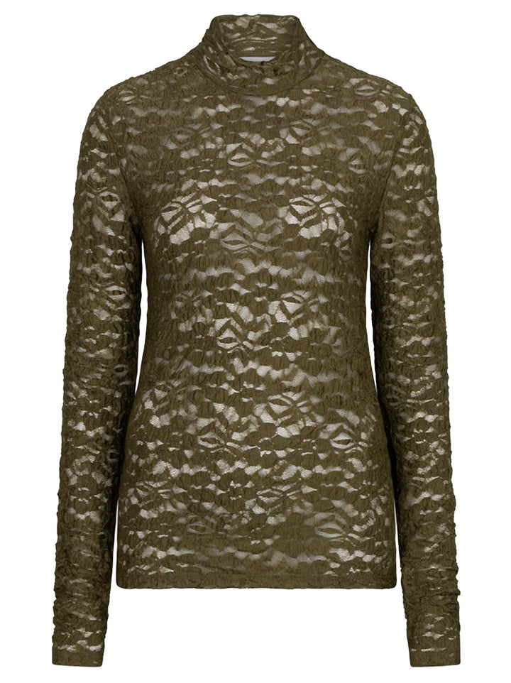 Dante6 Irony Kanten Coltop – Groen-92% polyamide, 8% elastaan-DAMES TOPS & BLOUSES-Groen