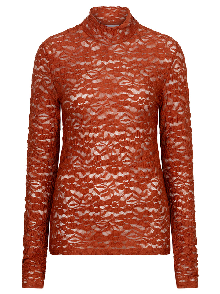Dante6 Irony Kanten Coltop – Oranje-92% polyamide, 8% elastaan<br />-DAMES TOPS & BLOUSES-Oranje