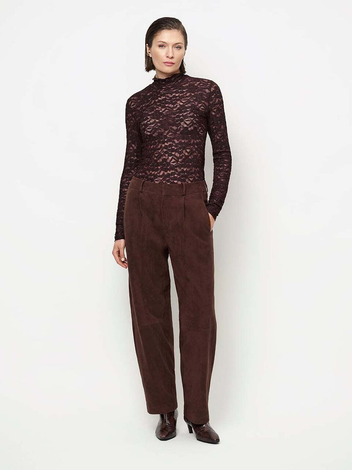 Dante6 Irony Kanten Coltop – Paars-92% polyamide, 8% elastaan-DAMES TOPS & BLOUSES-Paars