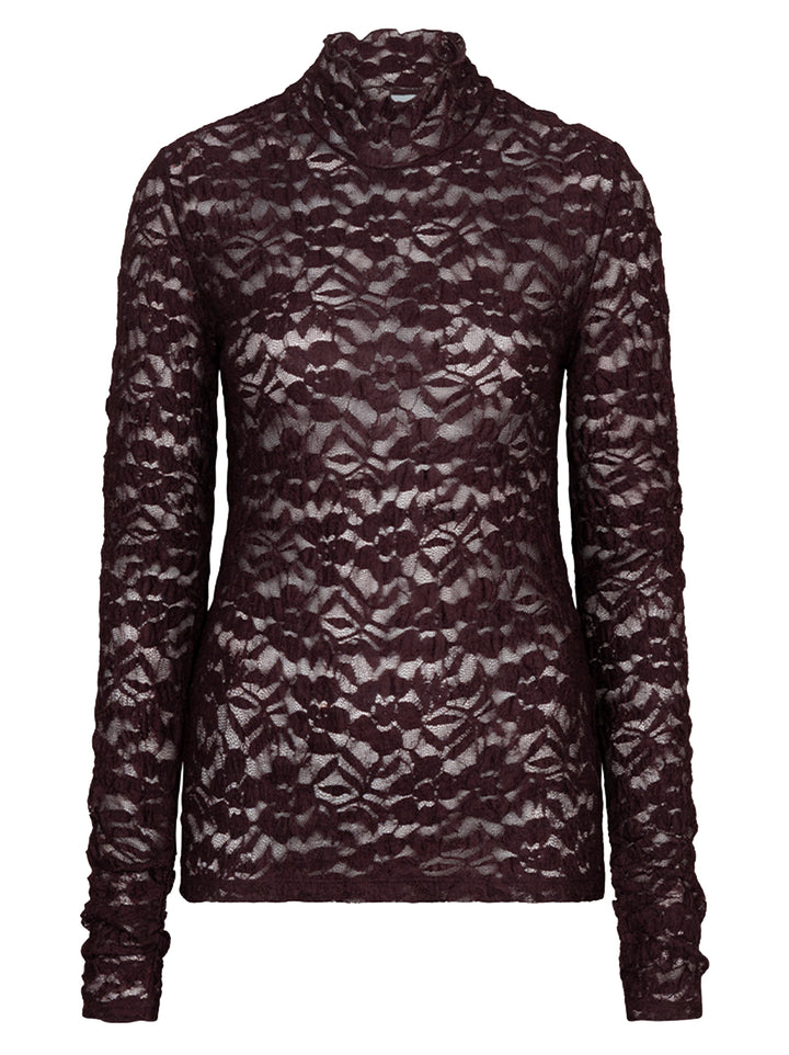 Dante6 Irony Kanten Coltop – Paars-92% polyamide, 8% elastaan-DAMES TOPS & BLOUSES-Paars