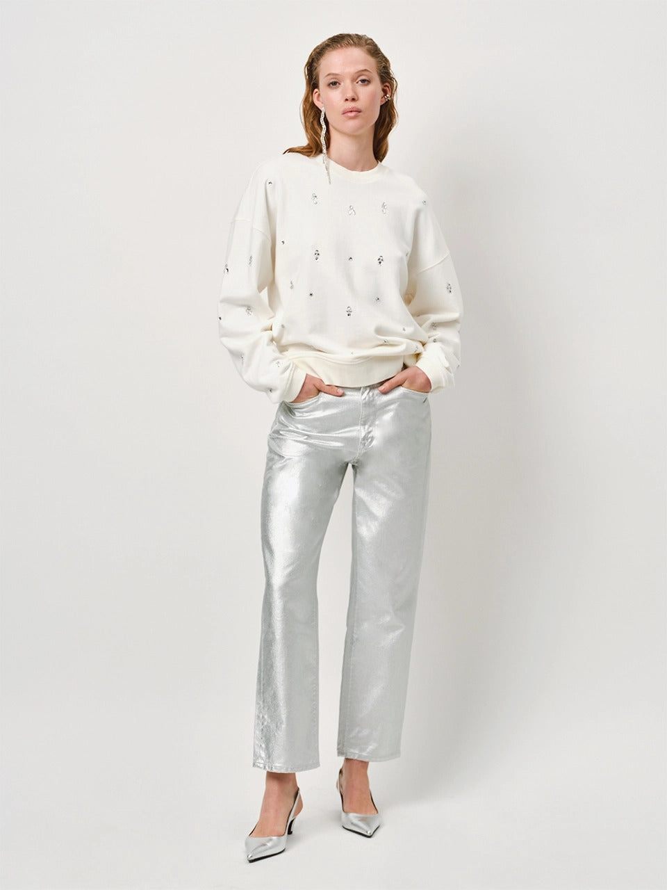 Dante6-Jexar embellished sweater -100% katoen-DAMES TRUIEN & VESTEN-Room