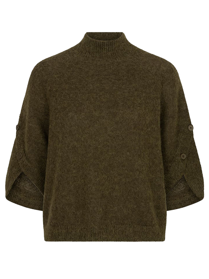 Dante6 Mahani Cape Trui – Groen-41% alpaca wol, 37% polyamide, 22% merino wol-DAMES TRUIEN & VESTEN-Groen