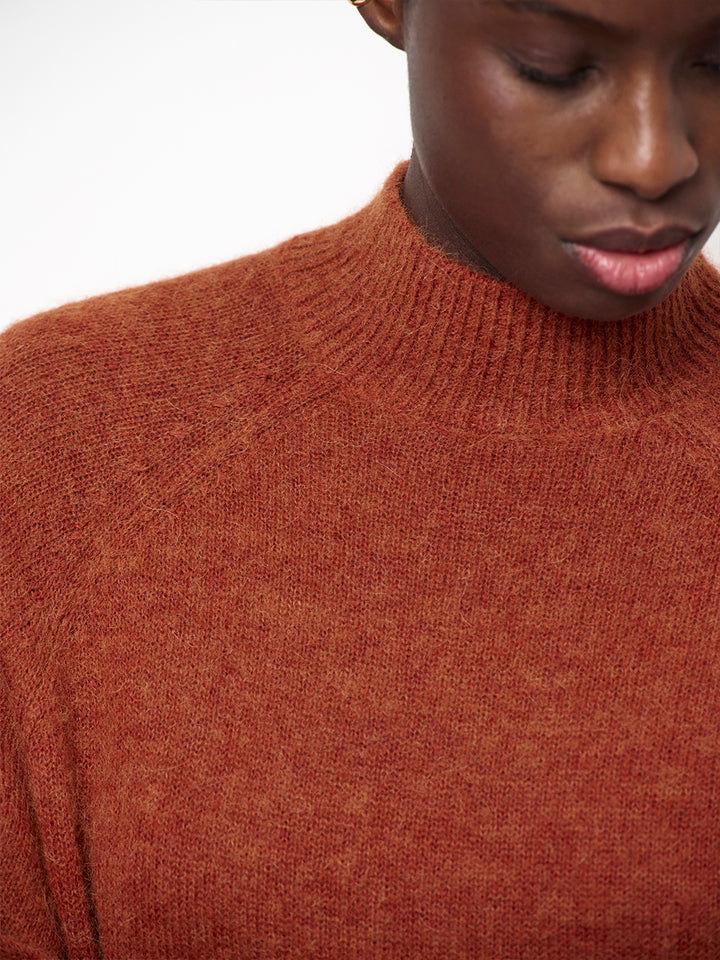Dante6 Mahani Cape Trui – Oranje-41% alpaca wol, 37% polyamide, 22% merino wol-DAMES TRUIEN & VESTEN-Oranje