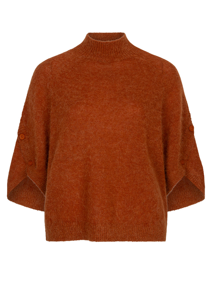 Dante6 Mahani Cape Trui – Oranje-41% alpaca wol, 37% polyamide, 22% merino wol-DAMES TRUIEN & VESTEN-Oranje
