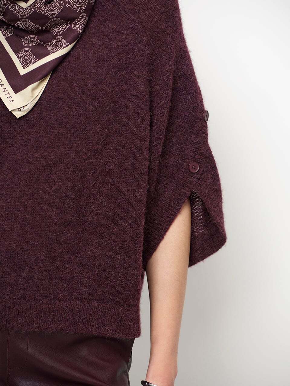 Dante6 Mahani Cape Trui – Paars-41% alpaca wol, 37% polyamide, 22% merino wol-DAMES TRUIEN & VESTEN-Paars