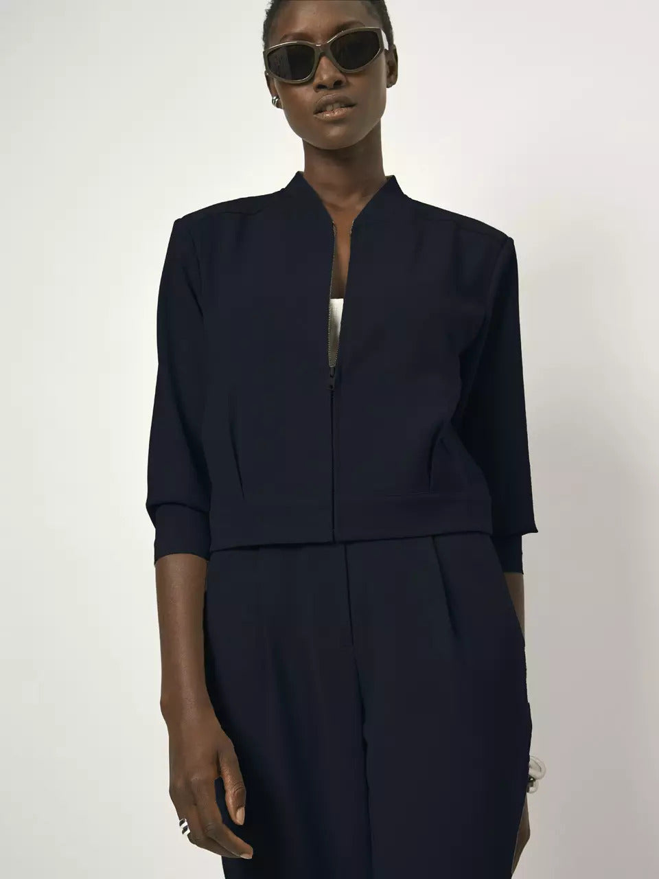 DANTE6 MIMOU broek-60% polyester, 40% recycled polyester-DAMES BROEKEN-Blauw