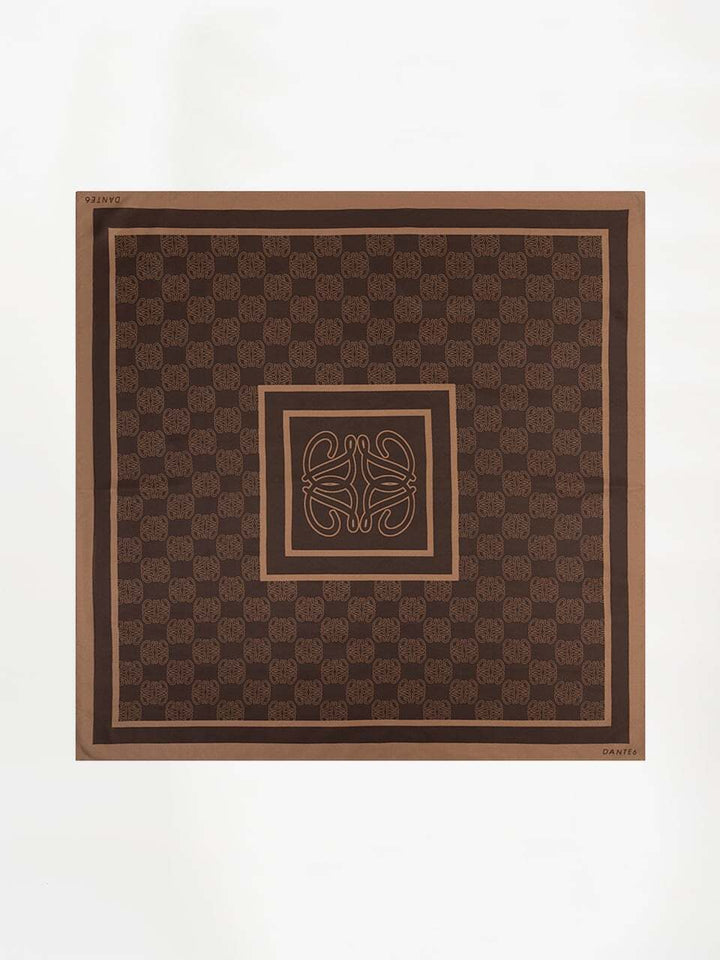 Dante6 Monogram Sjaal – Paars-100% polyester-DAMES ACCESSOIRES-Paars