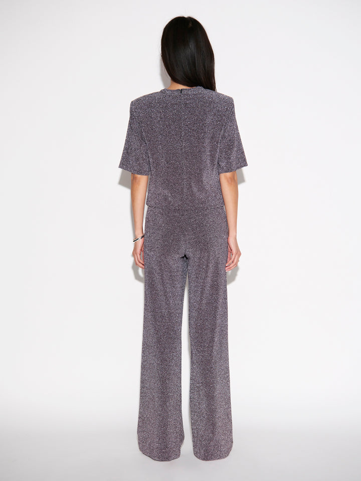 Dante6 Noemia – Lurex Broek-68% polyamide, 27% polyester, 5% elastaan-DAMES BROEKEN-Rood