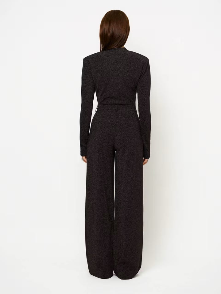 Dante6 Noemia Lurex Pantalon – Bruin-68% gerecycled polyamide, 27% polyester, 5% elastaan-DAMES BROEKEN-Bruin