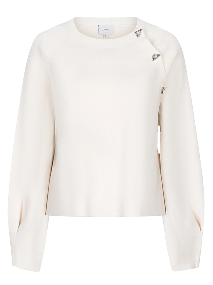 Dante6-Resly cut out bow sweater -52% Ecovero by Lenzing viscose, 28% polyamide, 20% polyester<br />-DAMES TRUIEN & VESTEN-Room