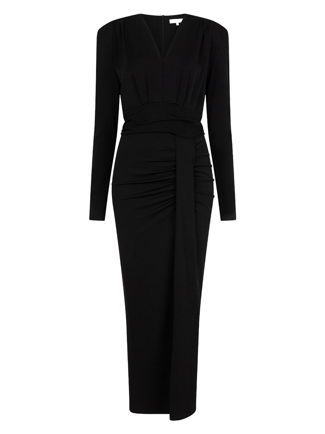 Dante6 Roany – Midi Jurk In Crêpe-95% polyester, 5% elastaan-DAMES JURKEN-Zwart