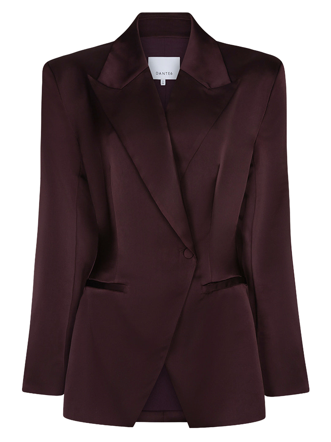Dante6 Rush Satijnen Blazer – Paars-100% polyester-DAMES BLAZERS & JASJES-Paars
