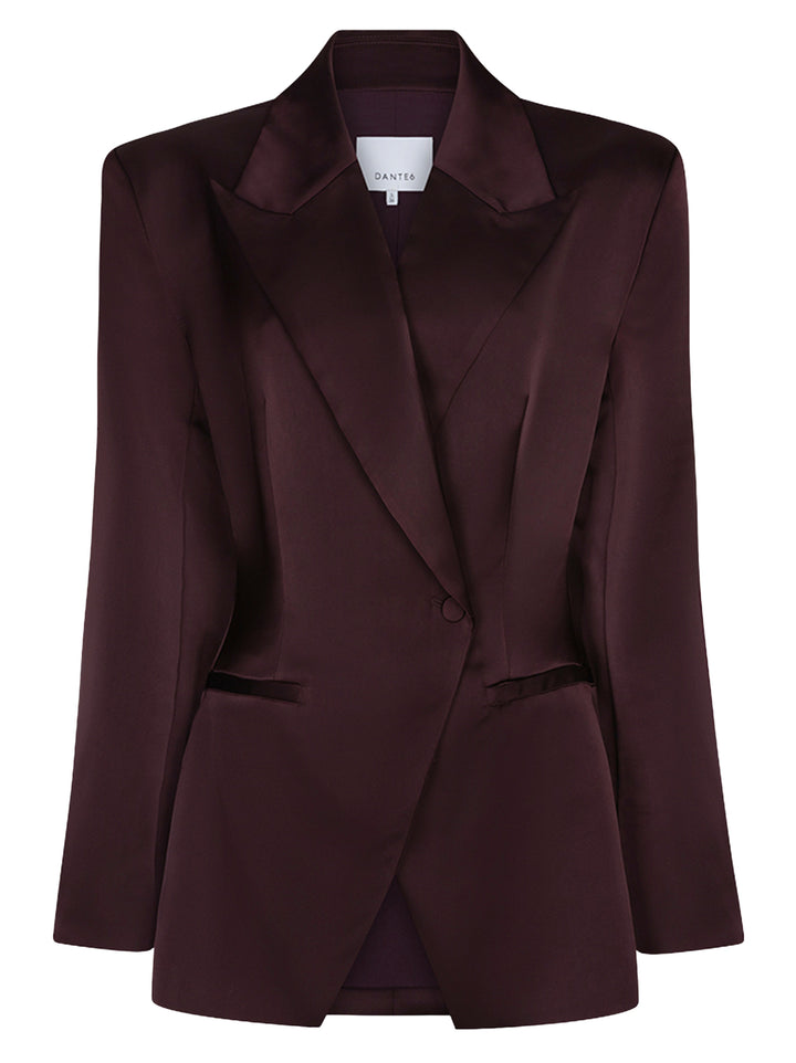 Dante6 Rush Satijnen Blazer – Paars-100% polyester-DAMES BLAZERS & JASJES-Paars