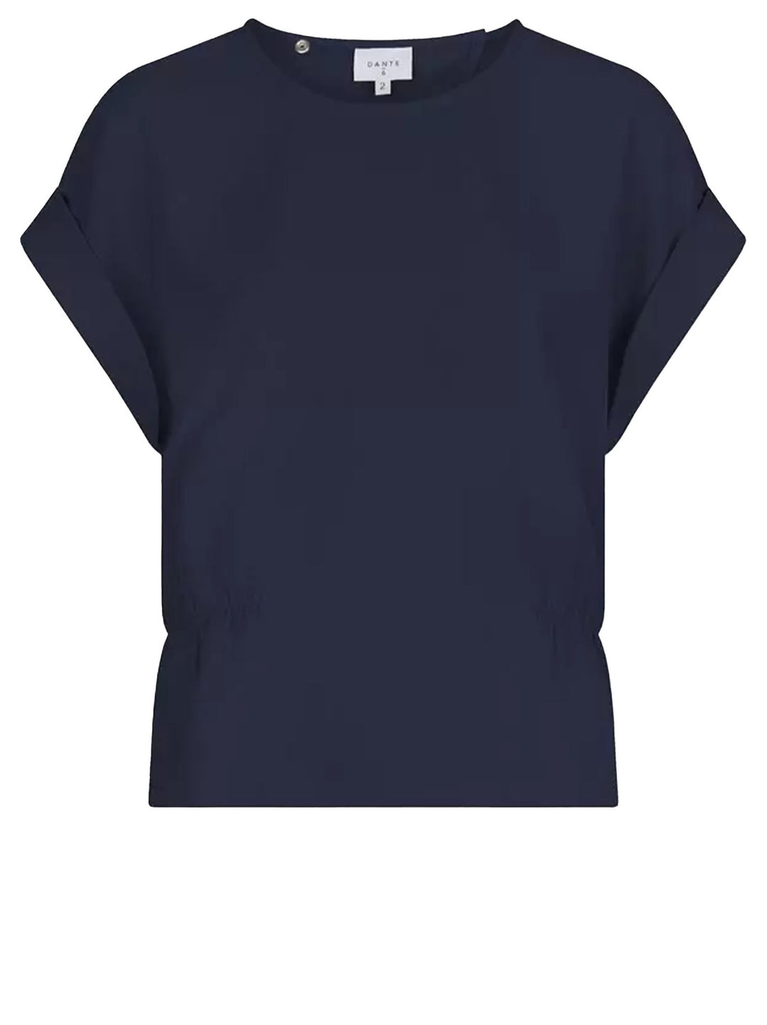 DANTE6 SERWYN top-60% polyester, 40% recycled polyester-DAMES TOPS & BLOUSES-Blauw