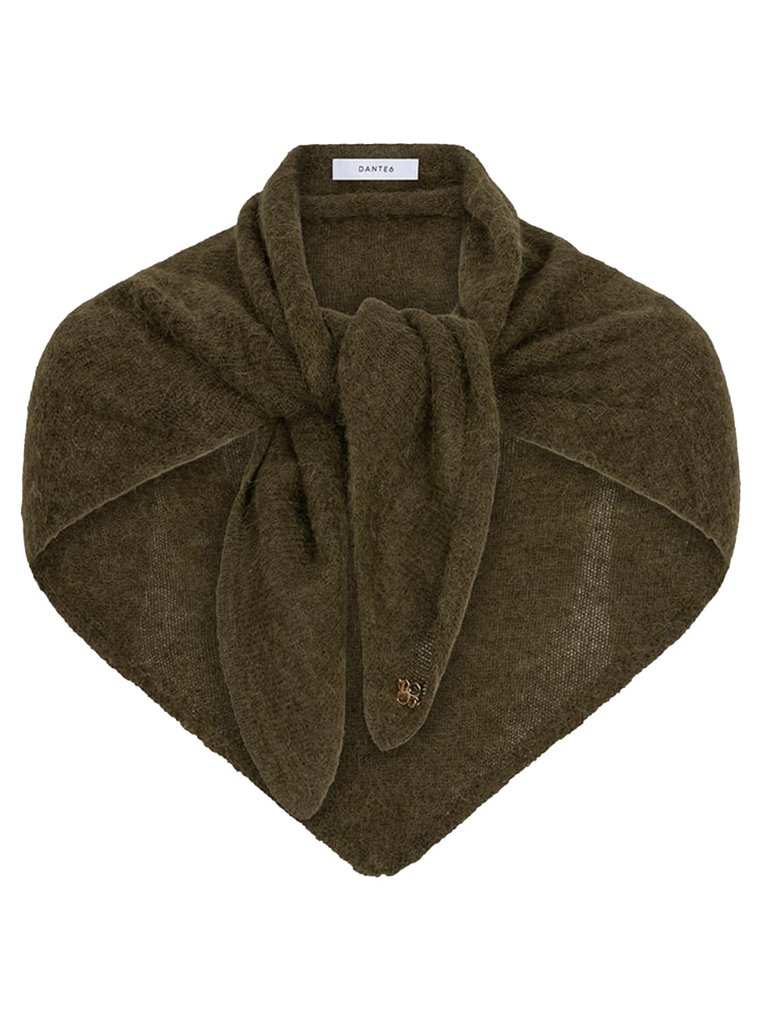 Dante6 Skai Gebreide Driehoekssjaal – Groen-41% alpaca wol, 37% polyamide, 22% merino wol-DAMES ACCESSOIRES-Groen