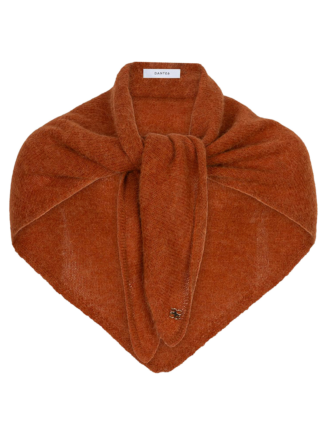 Dante6 Skai Gebreide Driehoekssjaal – Oranje-41% alpaca wol, 37% polyamide, 22% merino wol-DAMES ACCESSOIRES-Oranje