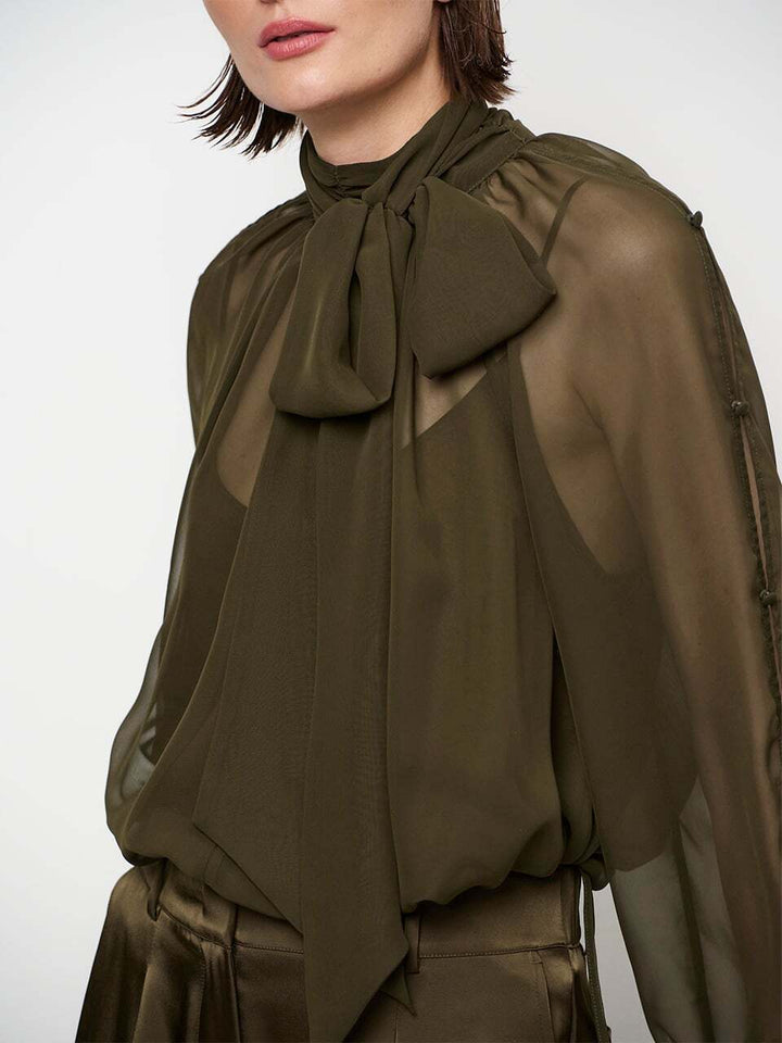 Dante6 Sonia Boho Blouse – Groen-100% polyester-DAMES TOPS & BLOUSES-Groen