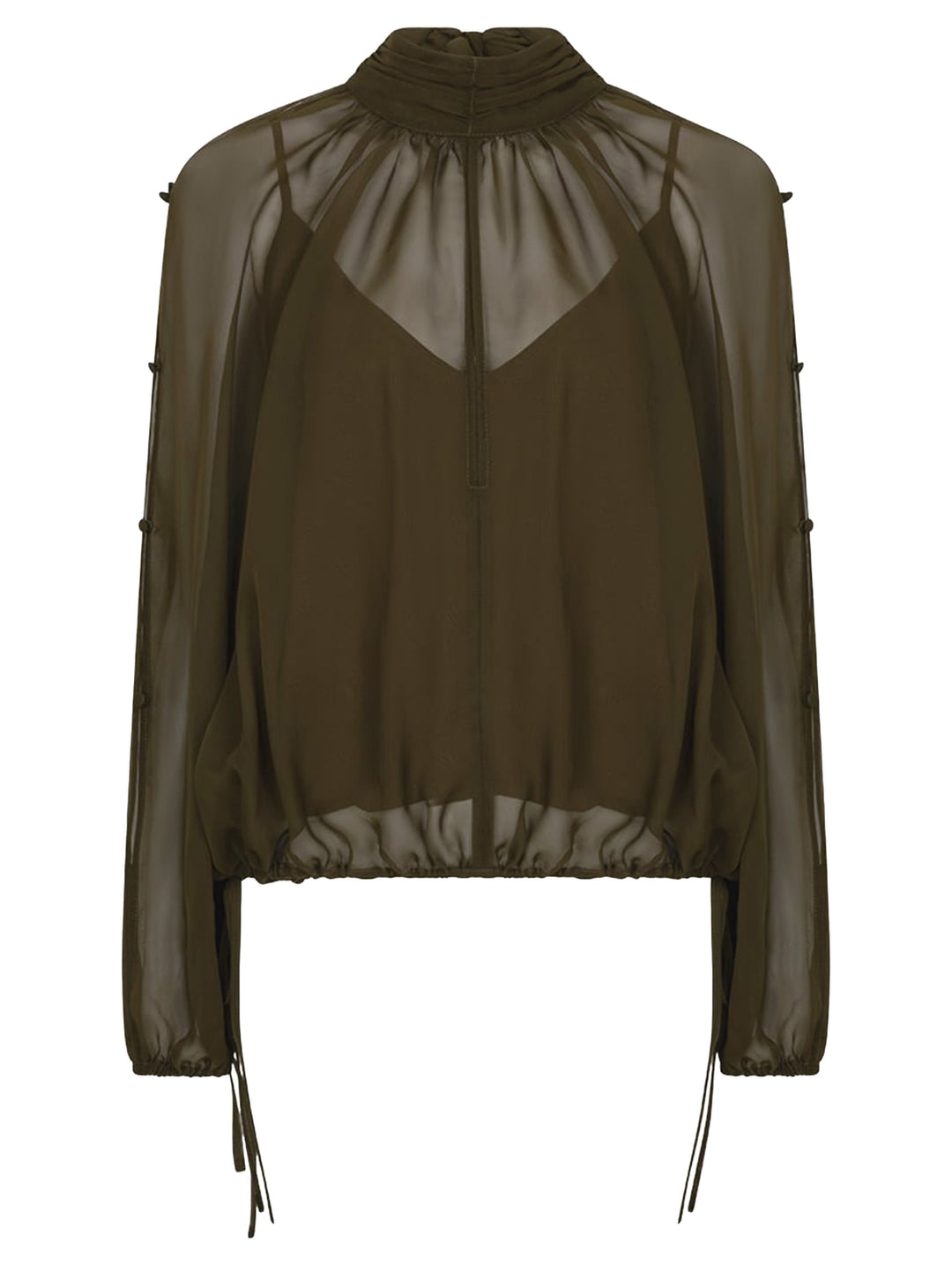 Dante6 Sonia Boho Blouse – Groen-100% polyester-DAMES TOPS & BLOUSES-Groen