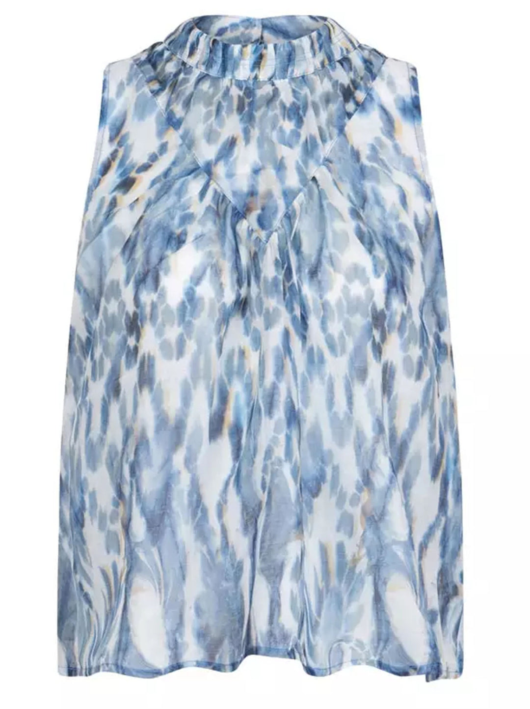 DANTE6  top ARCHACHON -80% katoen, 20% zijde-DAMES TOPS & BLOUSES-Blauw