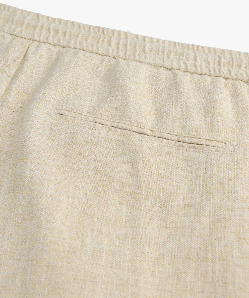 De Profuomo linnen loose fit Pantalon – Beige-55% linnen, 45% katoen-HEREN BROEKEN-Beige