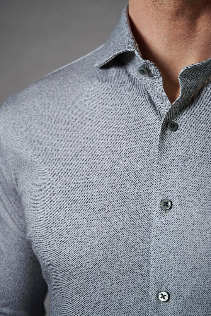 DESOTO luxury line HAI slim-100% katoen-HEREN SHIRTS-Grijs