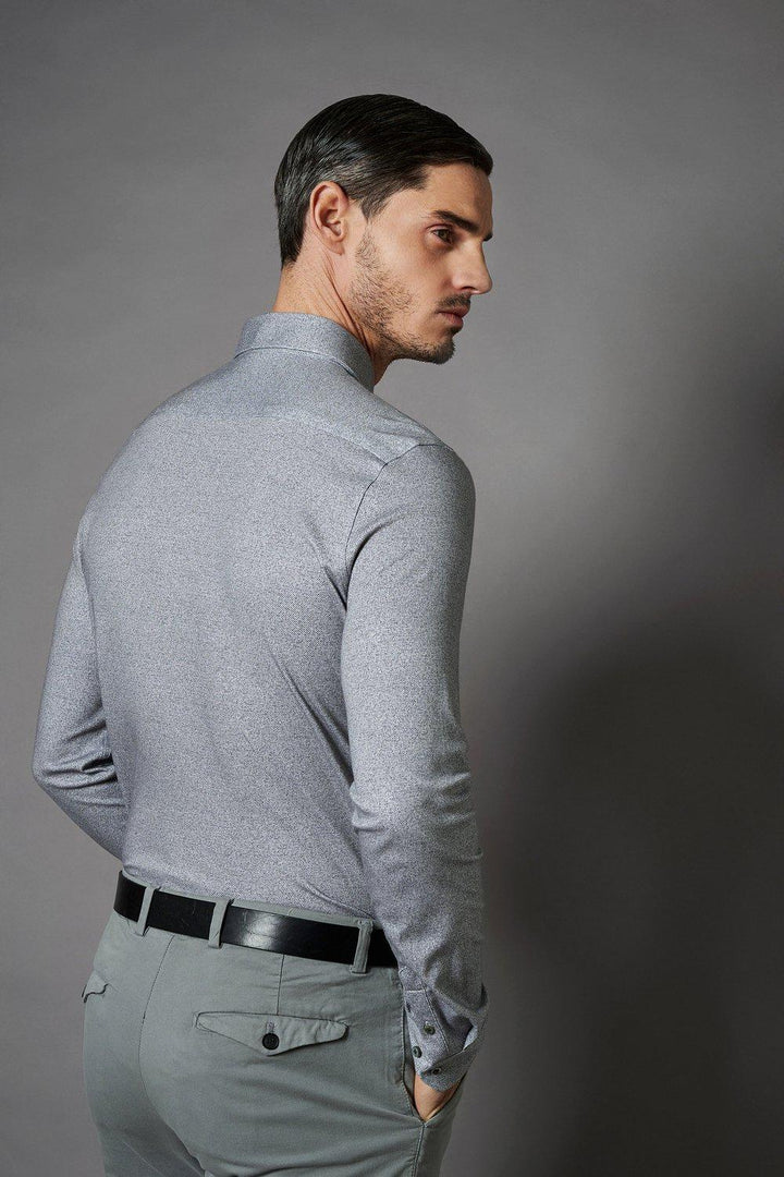 DESOTO luxury line HAI slim-100% katoen-HEREN SHIRTS-Grijs