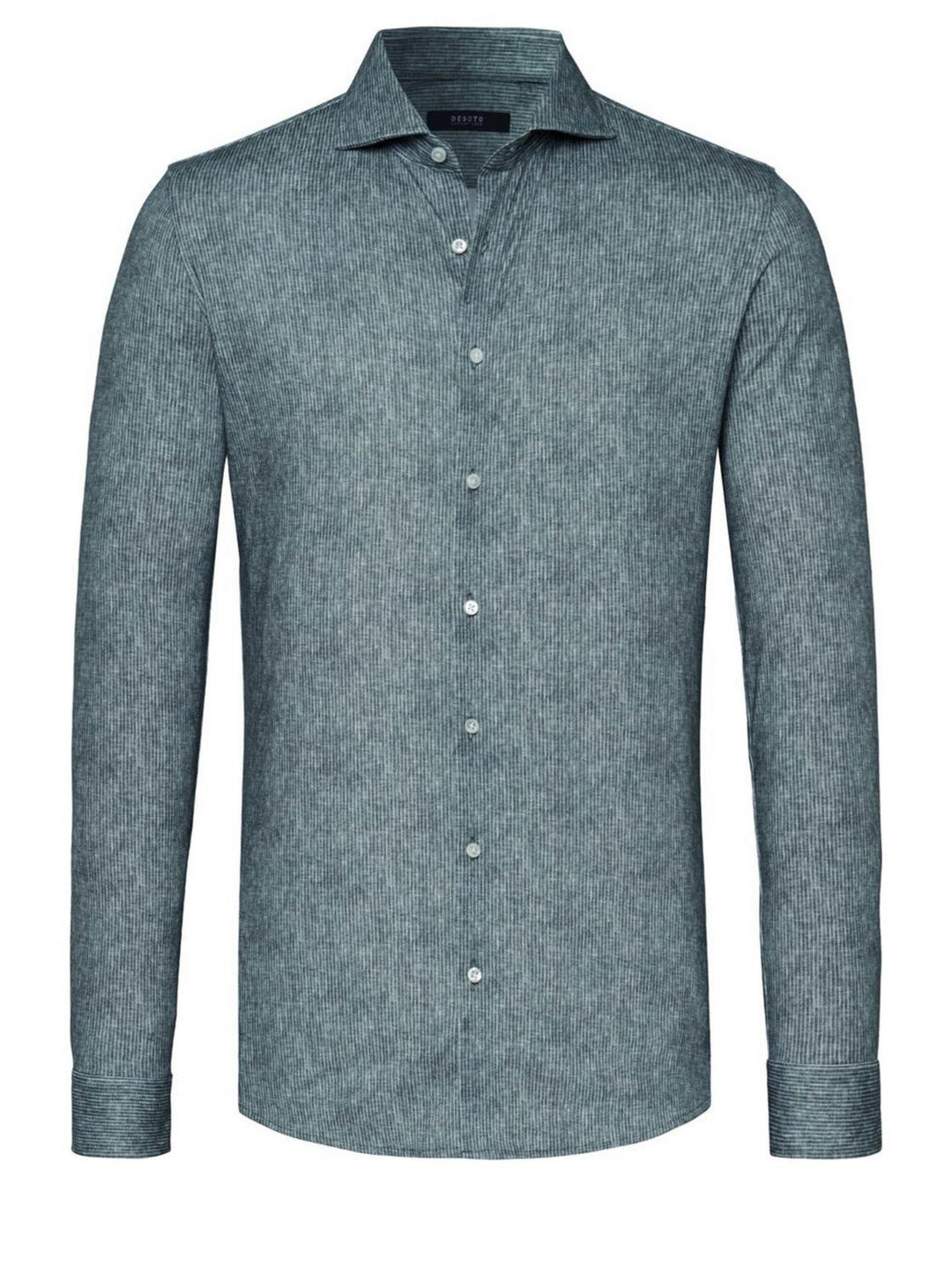 DESOTO luxury line shirt slim-100% katoen-HEREN SHIRTS-Blauw