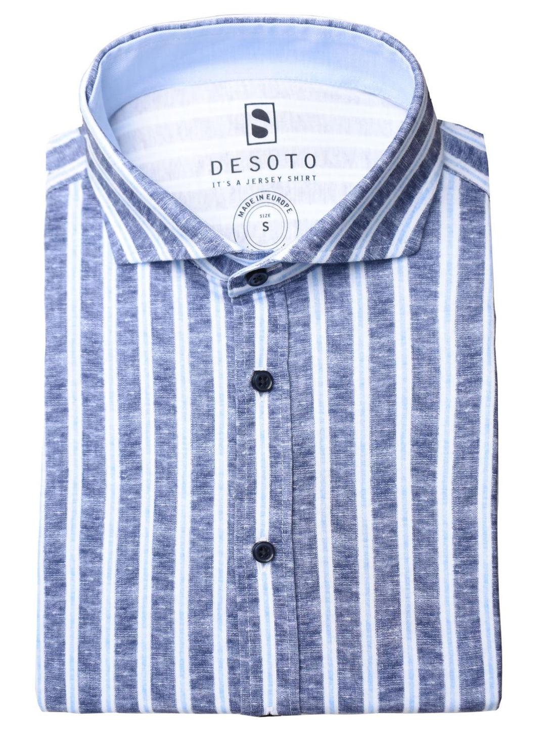 DESOTO overhemd-100% katoen-HEREN SHIRTS-Blauw